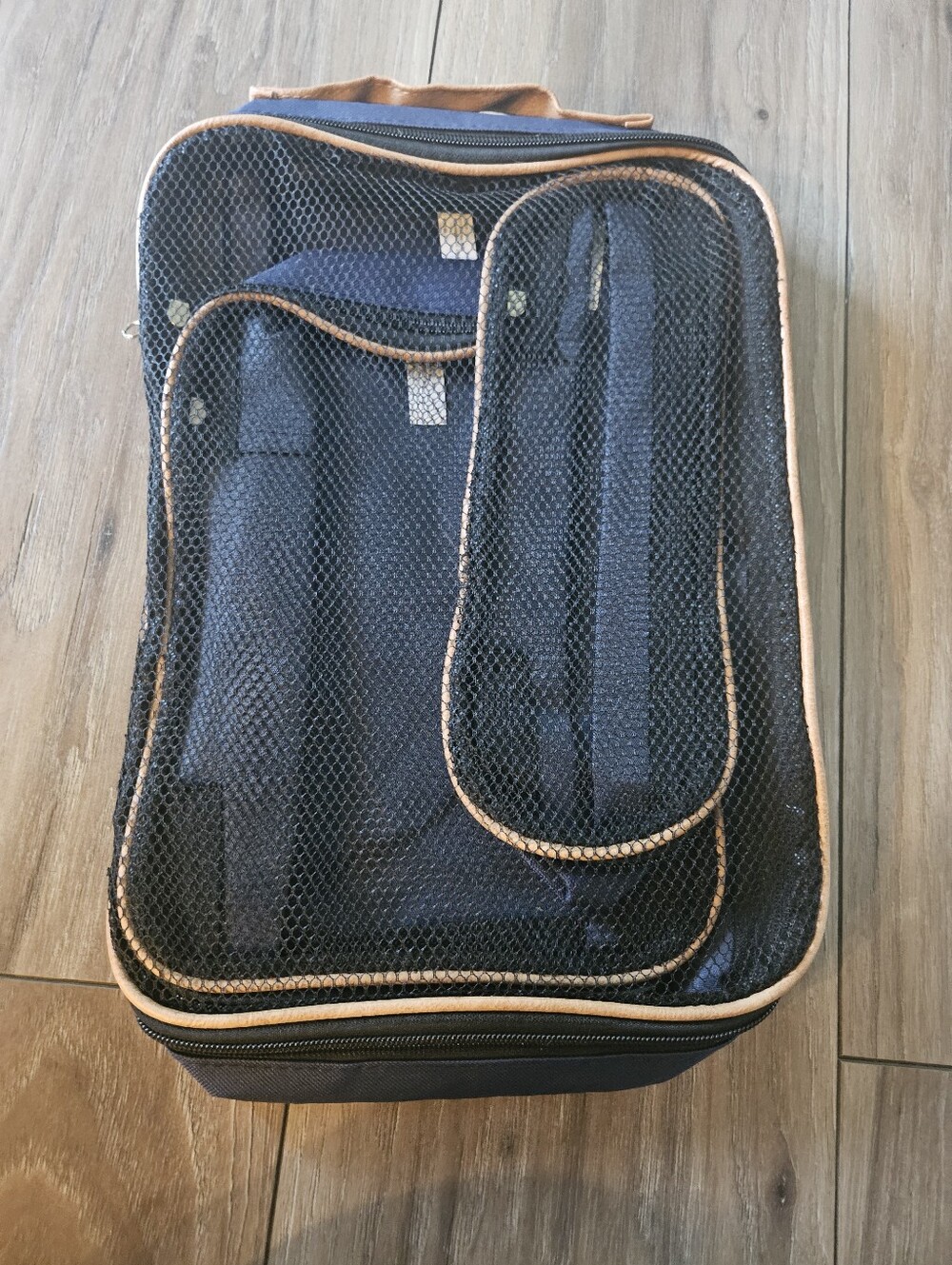 New Set Of 3 Travel Bag with Tan Trim